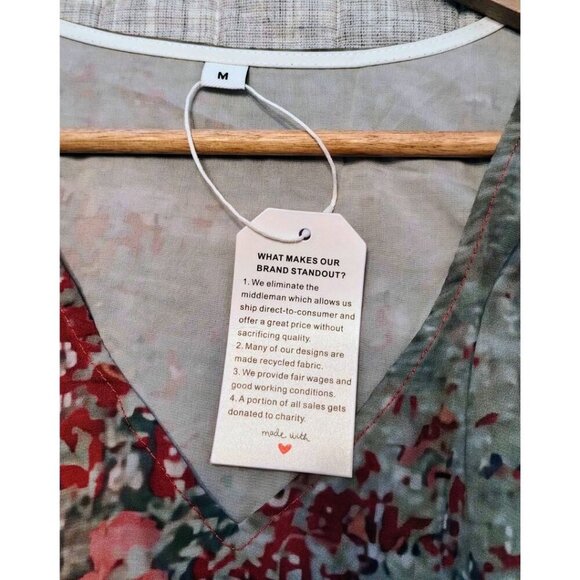 Women's Made with Love Multi-Color, Long-Sleeved Dress (Size M) - Picture 5 of 5